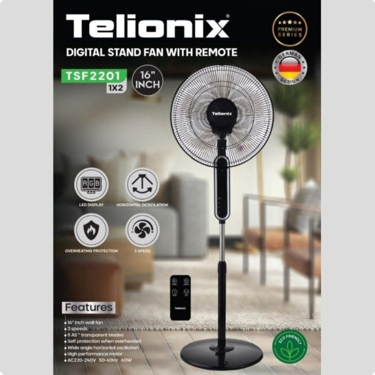 پنکه ایستاده 60 وات تلیونیکس مدل TSF2201